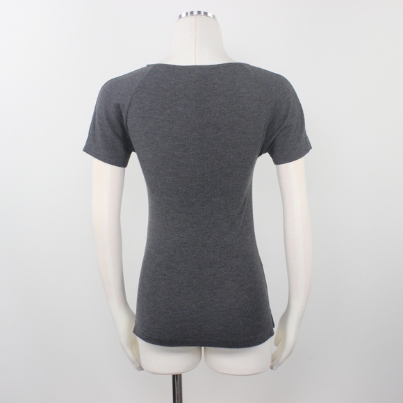 MaxMara Grey Fitted Short Sleeve Knits Shirt Top M - Picture 3 of 8